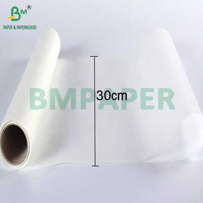 Papel de horneado blanco de 40 gramos rodillos de ancho de 30 cm 12 pulgadas papel de pergamino
