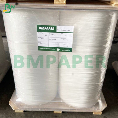 60/120 gsm Pulpa de madera Imprimible de alta rigidez Rollos de papel de paja