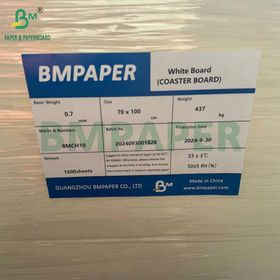 0.7MM 1.2MM Papel de gran volumen para bebidas ecológicas