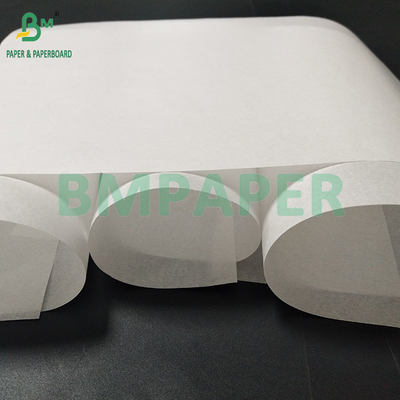 Papel Kraft blanco a prueba de hierba de 38 gramos y 40 gramos sin impresión Papel de embalaje de hamburguesas y arroz 285 × 295 mm