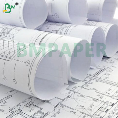 BMPAPER Papel de gran formato de 24" x 500" de rol y enlace de ingeniería 20lb 3" núcleo