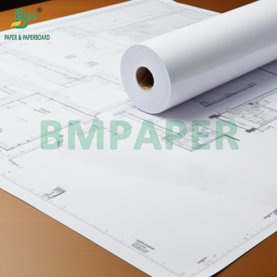 24 "x 150" CAD 20 libras de papel de dibujo de gran formato de inyección de tinta para gráfico de 2 "CORE