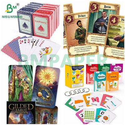 300GSM 320GSM Papel de tarjetas de juego C2S de núcleo azul de alta resistencia para tarjetas de juego
