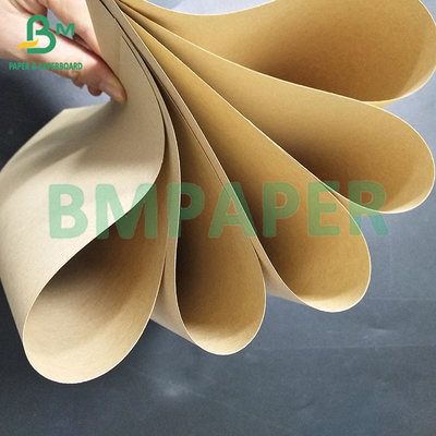 Papel de recubrimiento de calidad alimentaria de 120 gramos de color marrón Kraft para hacer bolsas de mano bolsas de embalaje de alimentos