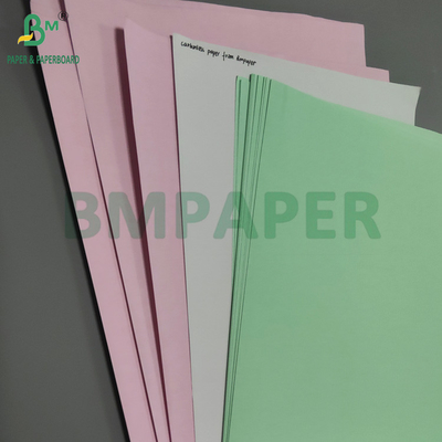 75 gramos de papel NCR blanco rosa sin carbono para la hoja de transporte 8.5' x 14' Imagen en negro