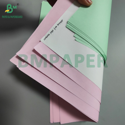 75 gramos de papel NCR blanco rosa sin carbono para la hoja de transporte 8.5' x 14' Imagen en negro