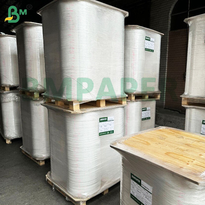 Papel de embalaje de paja blanca de 28 gramos 38 mm / 44 mm para pajitas de restaurante envueltas individualmente
