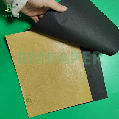 Papel de bolsa de protección de mango negro de 56 gramos a prueba de agua de un lado marrón y del otro lado