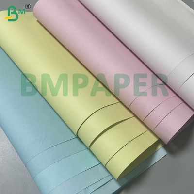 Papel de copia sin carbono amarillo / verde / rosa CB / CFB / CF Rollos de 20 libras con imagen negra