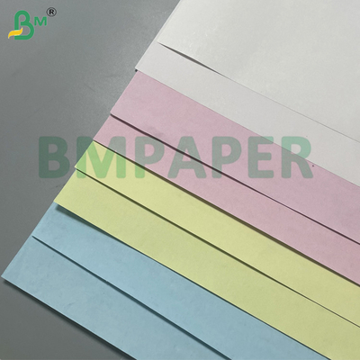 Papel de copia sin carbono amarillo / verde / rosa CB / CFB / CF Rollos de 20 libras con imagen negra