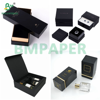1mm 1.5mm 2mm Ambos lados de cartón negro rígido para estuche cosmético premium