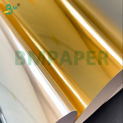 Papel de cartón de oro metálico 250 gramos 92 libras Superficie de acabado de espejo