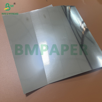 275 gramos 0,36 mm PET cartón plateado brillante para caja cosmética 66 x 90 cm