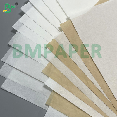 30g 35g Papel resistente a la grasa de seguridad alimentaria biodegradable de color marrón blanco para envases de alimentos fritos Envases de hamburguesas
