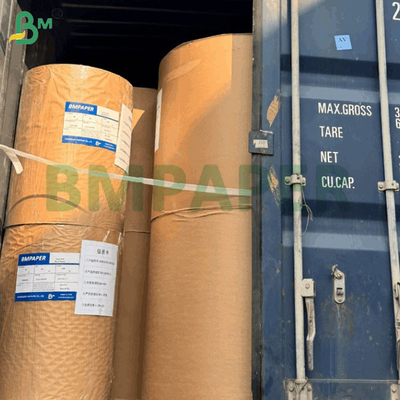 Papel de recubrimiento térmico libre de BPA de 55 gramos Jumbo Roll Natural / Alto Blanco 790mm 860mm