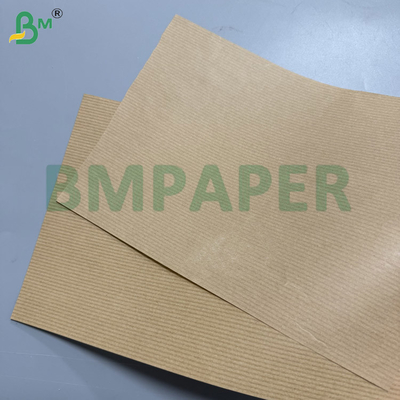 Papel Kraft marrón estriado de 60 g, satinado a una cara, para bolsas