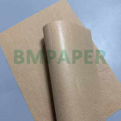 Papel Kraft marrón estriado de 60 g, satinado a una cara, para bolsas