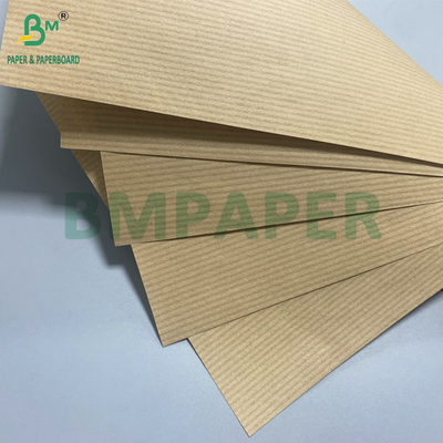 Papel Kraft de madera a rayas de 60 gm 70 gm de color marrón rojo para papel de cartón