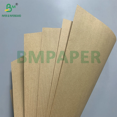 Papel Kraft de madera a rayas de 60 gm 70 gm de color marrón rojo para papel de cartón