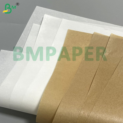 40g 45g 50g Blanco y marrón resistente al agua y la humedad - Resistente a la humedad Papel para hornear Doble - Revestimiento de silicona lateral Embalaje de alimentos Seguro de microondas