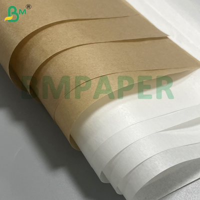 40g 45g 50g Blanco y marrón resistente al agua y la humedad - Resistente a la humedad Papel para hornear Doble - Revestimiento de silicona lateral Embalaje de alimentos Seguro de microondas