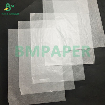 20 gramos de papel blanco impermeable a la grasa, transparente, para el tapete de pan, papel de cera, papel brillante