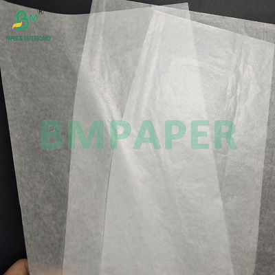 20 gramos de papel blanco impermeable a la grasa, transparente, para el tapete de pan, papel de cera, papel brillante