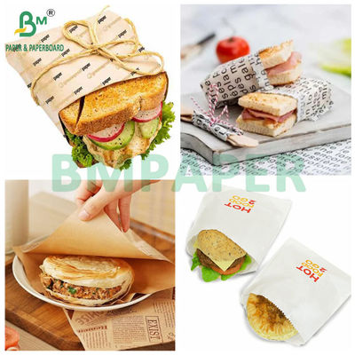 Kit 5 Kit 7 Papel a prueba de aceite a prueba de grasa Papel de comida rápida Papel de hamburguesa