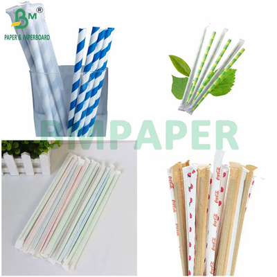 26 grs Rollos de papel blanco de calidad alimentaria para envolver pajitas desechables