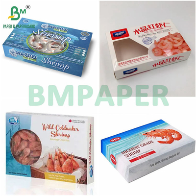 250g + 15g 18g Cartón Blanco Recubierto de PE para Fabricación de Cajas de Empaque de Camarones Congelados