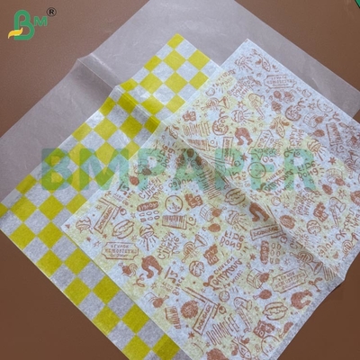 Papel de envoltura blanco revestido con cera de grado alimenticio de un solo lado para envolturas de hamburguesas