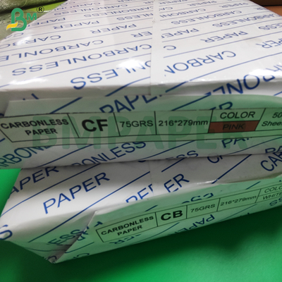 75g 80g Papel Copiativo NCR CB CFB CF Sin Carbón 8 1/2 X 11 pulgadas Imagen Negra
