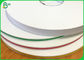 papel de Kraft blanco del rollo puro del color de la anchura 60gsm de 15m m para el tubo de papel de consumición de la paja