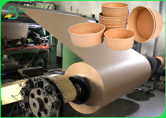 275gsm/300gsm impermeables a la grasa PE cubrió el rollo de papel marrón de Kraft para el cuenco para llevar