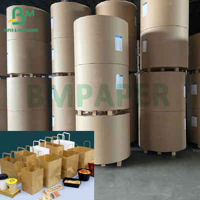 Reciclables 65 - 150 GSM Brown Extensible Carry Bag Roll de papel