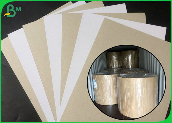 Lado blanco certificado FSC del tablero a dos caras revestido con la parte posterior del gris en el embalaje del rollo grande