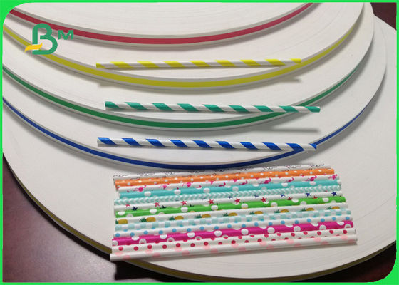 Rollo del papel de paja de la superficie del lunar 60gsm de la onda del FDA FSC para la celebración 15m m