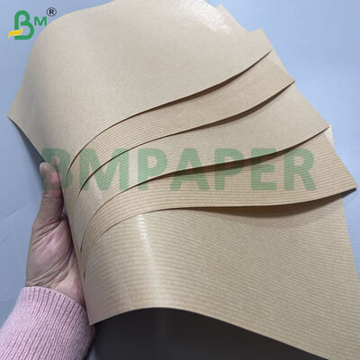 Papel Kraft MG Ribbed Color Marrón 30gsm 32gsm Para Empaquetado de Alimentos 700mm 800mm