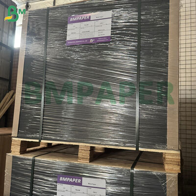 Papel de cartón negro sólido 1 mm 1.5 mm negro mate completo para embalajes de gama alta