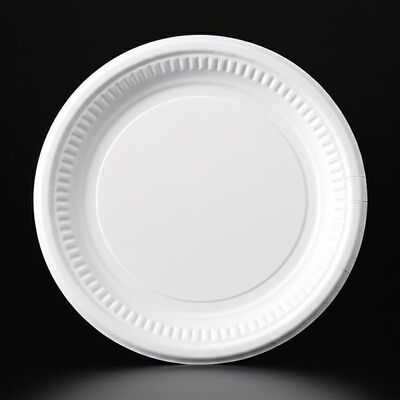 Papel para platos de comedor de revestimiento PET, material de papel para bandejas de alimentos de color blanco