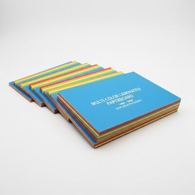 Cartón laminado multicolor de 1 mm a 3 mm para expositores y embalajes
