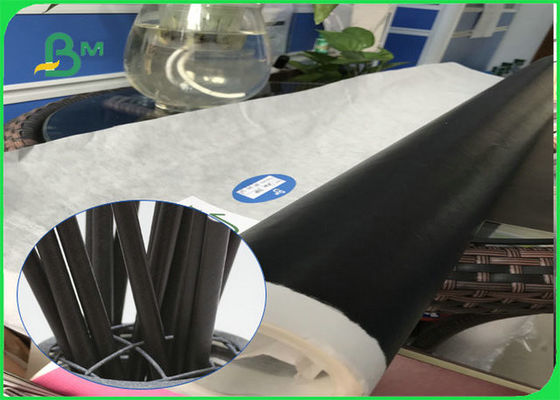 el rollo del papel de categoría alimenticia de la paja del negro de 60gsm 120gsm con el FSC aprobó el papel biodegradable del FDA
