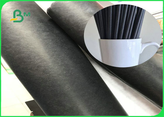 el rollo del papel de categoría alimenticia de la paja del negro de 60gsm 120gsm con el FSC aprobó el papel biodegradable del FDA