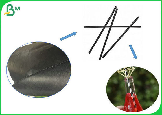 el rollo del papel de categoría alimenticia de la paja del negro de 60gsm 120gsm con el FSC aprobó el papel biodegradable del FDA