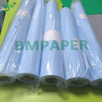 Rollo de papel de doble cara de color azul brillante de 80 gramos para arquitectura