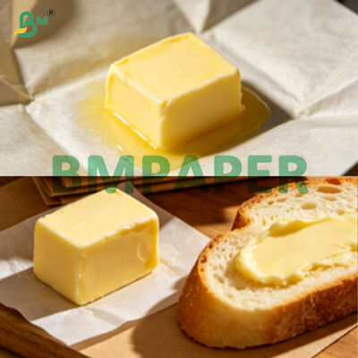 Buen rollo de papel crudo con envoltura de mantequilla y resistencia a bajas temperaturas