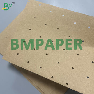 Rollos de papel Kraft marrón perforado de 90 pulgadas y 72 pulgadas 80, longitudes personalizadas, agujeros redondos
