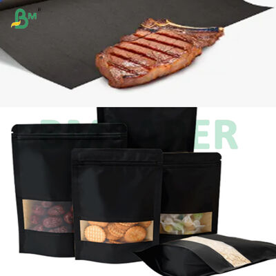 Papel Kraft de calidad alimenticia de calidad negra plegable 80 g para alimentos Envasado exterior