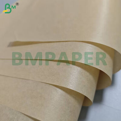 Papel de hornear de color marrón recubierto de silicona de dos lados de 40 gramos Jumbo Rolls