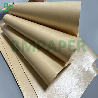 Papel kraft liner marrón de 50 g/m² + 10 g recubierto de PE para envoltura de pajitas de 80 cm 90 cm